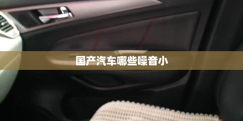 国产汽车哪些噪音小