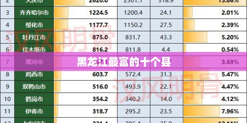 黑龙江最富的十个县