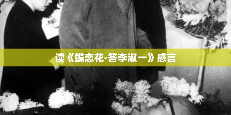 读《蝶恋花·答李淑一》感言
