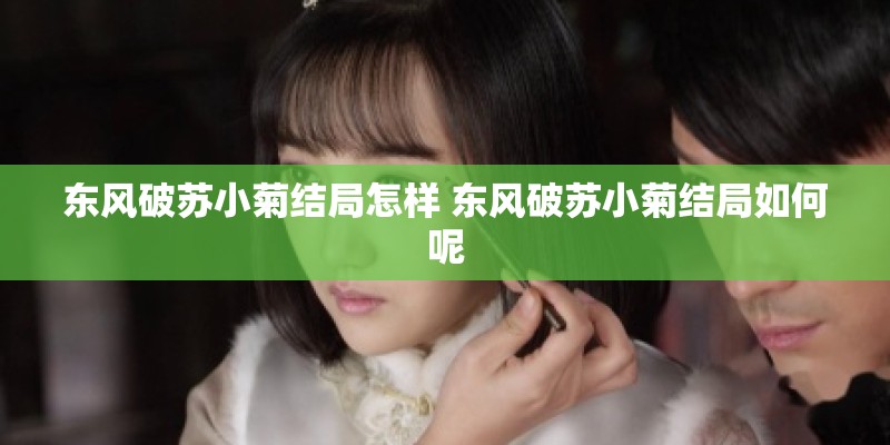 东风破苏小菊结局怎样 东风破苏小菊结局如何呢