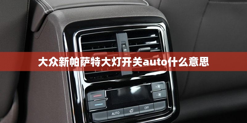 大众新帕萨特大灯开关auto什么意思