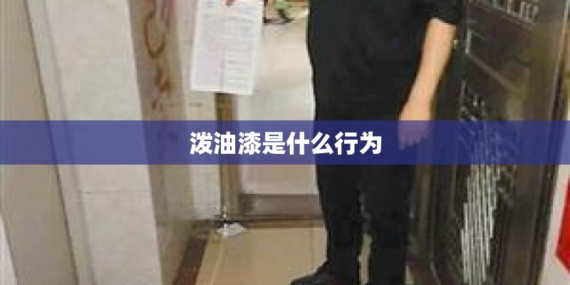泼油漆是什么行为