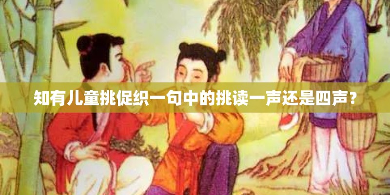 知有儿童挑促织一句中的挑读一声还是四声？