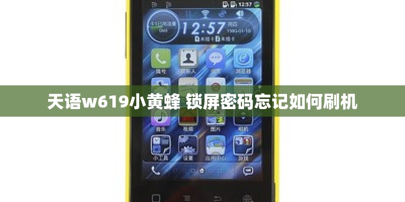 天语w619小黄蜂 锁屏密码忘记如何刷机