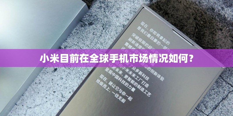 小米目前在全球手机市场情况如何？