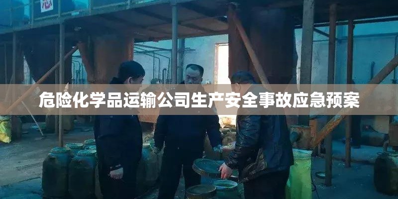 危险化学品运输公司生产安全事故应急预案