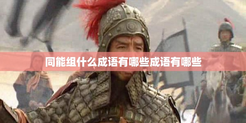 同能组什么成语有哪些成语有哪些