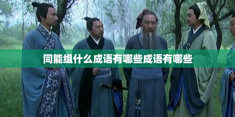 同能组什么成语有哪些成语有哪些