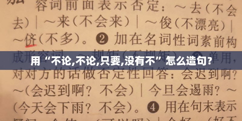 用“不论,不论,只要,没有不”怎么造句？