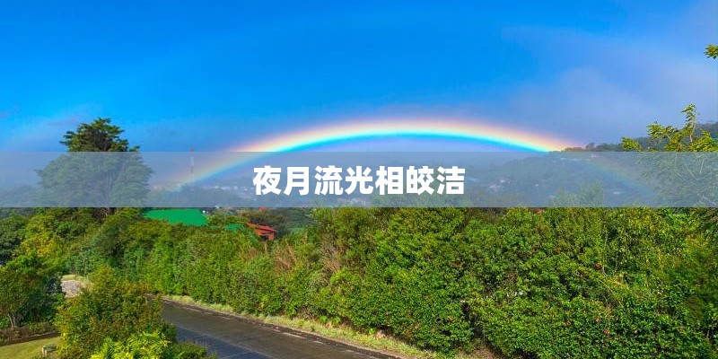 夜月流光相皎洁
