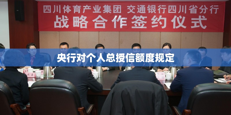 央行对个人总授信额度规定