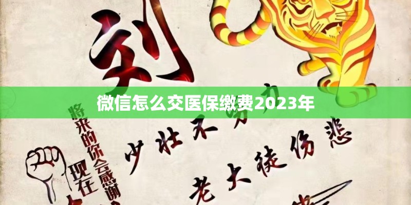 微信怎么交医保缴费2023年