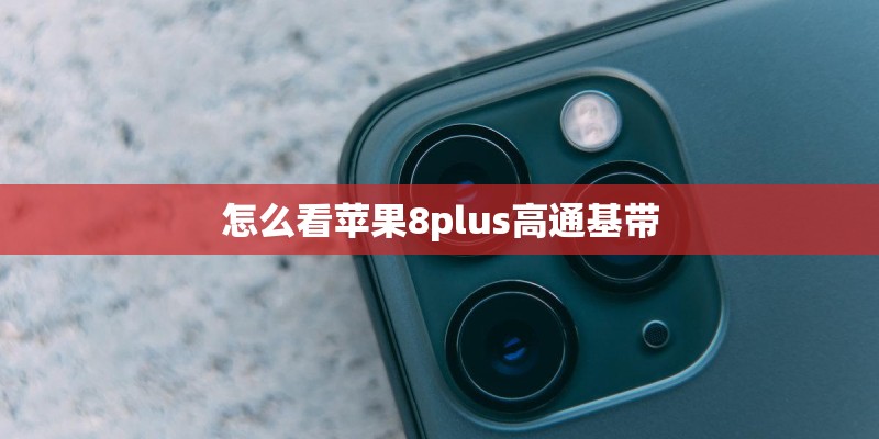 怎么看苹果8plus高通基带