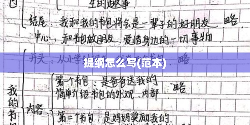提纲怎么写(范本)
