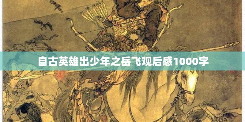 自古英雄出少年之岳飞观后感1000字