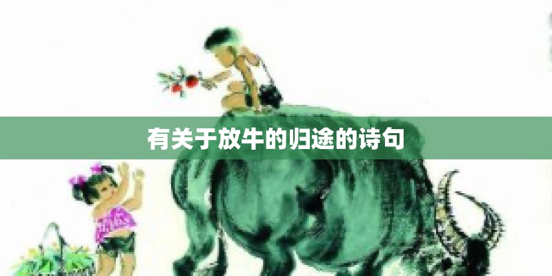 有关于放牛的归途的诗句