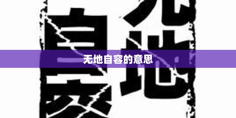 无地自容的意思