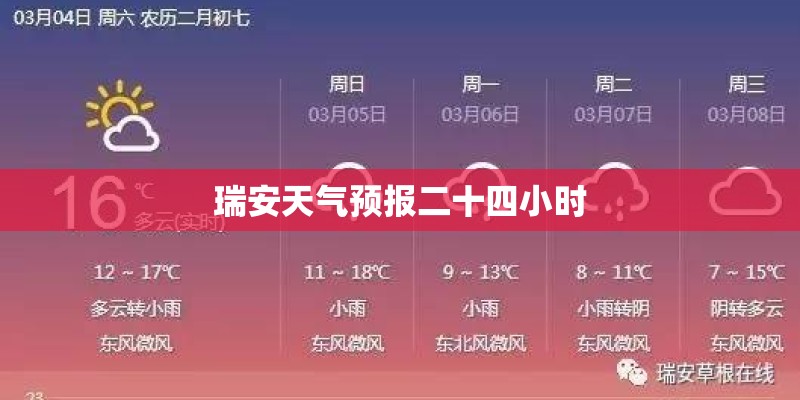 瑞安天气预报二十四小时