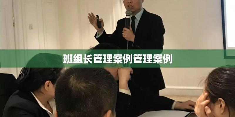 班组长管理案例管理案例