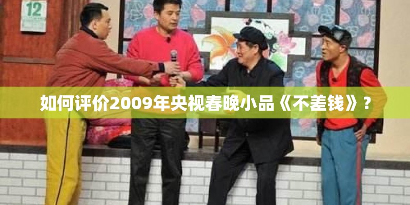 如何评价2009年央视春晚小品《不差钱》？
