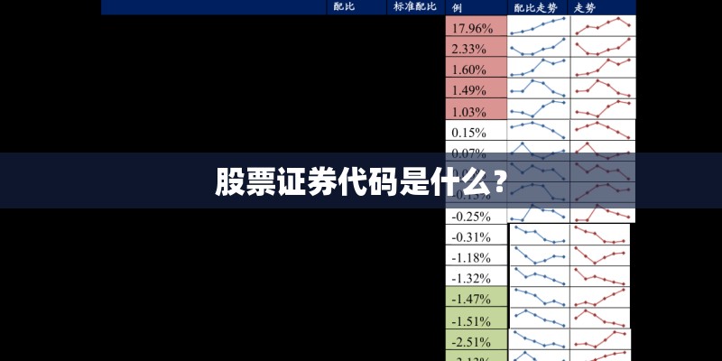 股票证券代码是什么？