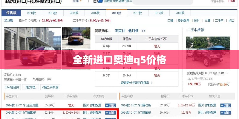 全新进口奥迪q5价格