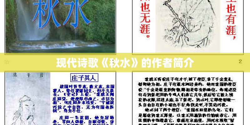 现代诗歌《秋水》的作者简介