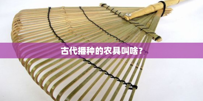 古代播种的农具叫啥？