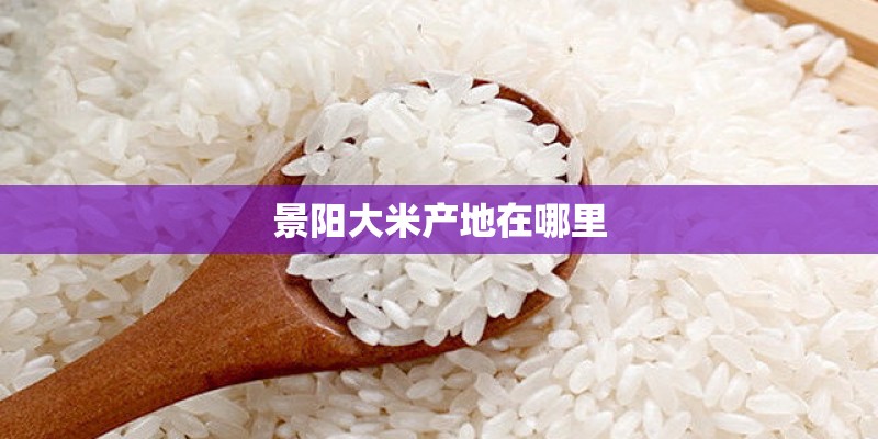 景阳大米产地在哪里