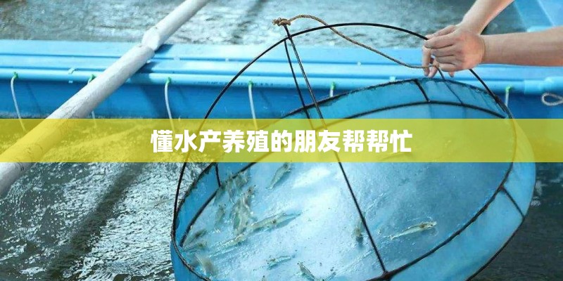 懂水产养殖的朋友帮帮忙